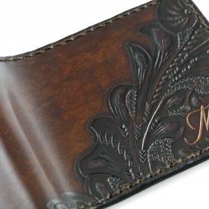 Hand-tooled Italian Leather Wallet ..